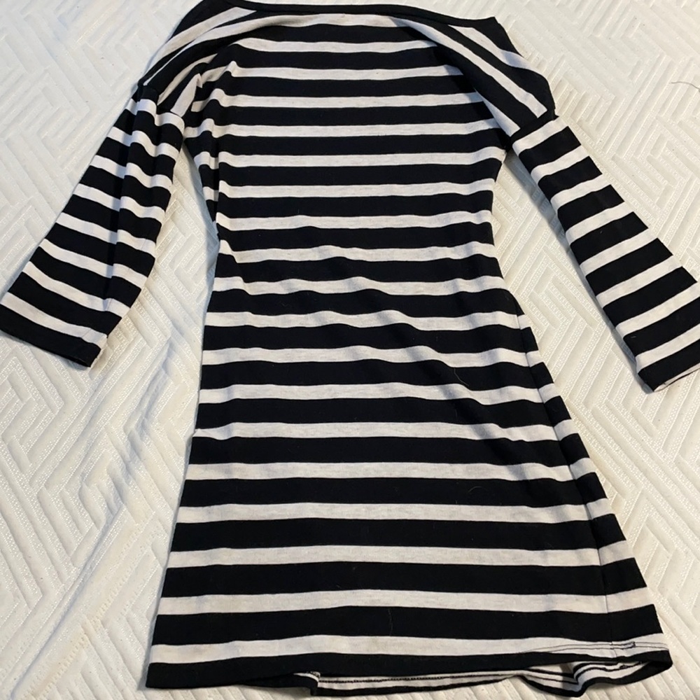 Black and white mini dress